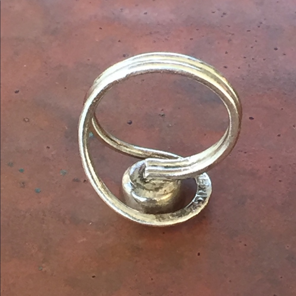 Vintage Silver ring with onyx inset size 6-6.5 adjustable Mexico stamped - Picture 5 of 11